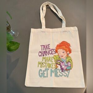 The Magic School Bus Ms Frizzle canvas tote bag purse take chances motivational